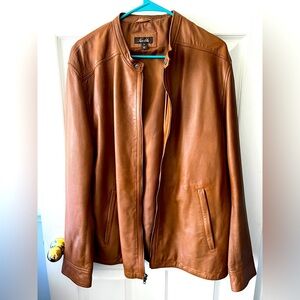 Tasso Elba men’s leather jacket XL